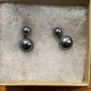 Elegant Silver Double Ball Earrings